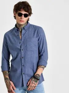 Snitch Men Smart Slim Fit Opaque Casual Shirt