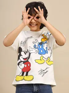 Kids Ville Boys Mickey & Friends Printed Oversize Pure Cotton Short Sleeve T-Shirt