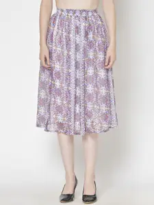 Moda Rapido Women  Flared Knee Length  Skirts