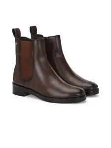 Delize Women Casual Block-Heeled Chelsea Boots