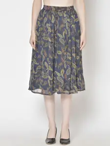 Moda Rapido Printed Flared Midi Skirt