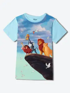 YK Disney Boys Lion King Graphic Printed Round Neck Regular Fit T-shirt