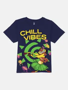 YK Disney Boys Graphic Printed Round Neck Regular Fit Cotton T-shirt