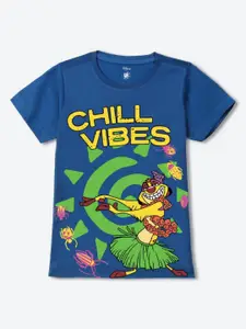 YK Disney Boys Graphic Printed Round Neck Regular Fit Cotton T-shirt