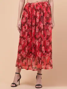 Hive91 Printed Flared Maxi Skirt