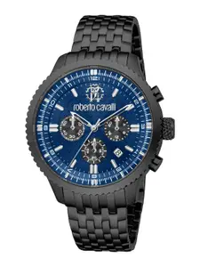 Roberto Cavalli Men Dial & Stainless Steel Bracelet Style Straps Analogue Automatic Watch RC5G127M0085