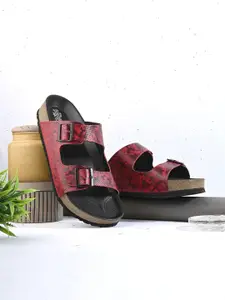 The Roadster Lifestyle Co Men Printed Duel Strap Comfort Sandals