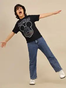 Kids Ville Boys Mickey & Friends Printed  Pure Cotton Short Sleeve T-Shirt