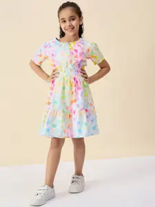 Stylo Bug Floral Print Crepe A-Line Dress