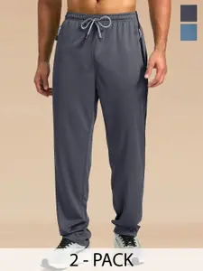 Moda Rapido Men Pack Of 2 Mid Rise Track Pants