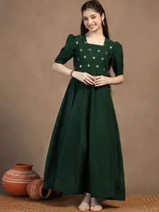 Sangria Girls Embroidered Anarkali Maxi Dress