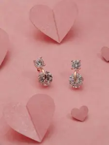 Gargi by P. N. Gadgil & Sons 925 Sterling Silver Artificial Stones Studded Circular Studs