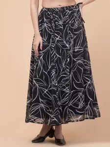 Hive91 Printed Flared Maxi Skirt