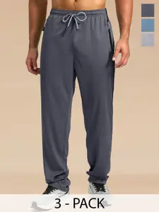 Moda Rapido Men Pack Of 3 Mid Rise Track Pants