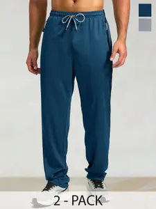 Moda Rapido Men Pack Of 2 Mid-Rise Track Pants