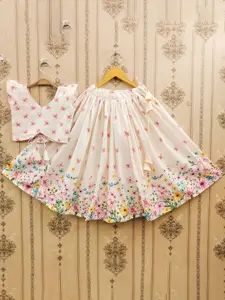 JOVK DESIGN Girls Printed Ready to Wear Lehenga With Blouse