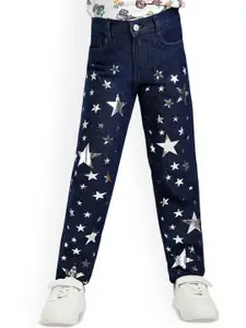 ARIAS By LARA DUTTA Girls Slim Fit High-Rise Printed Jeans