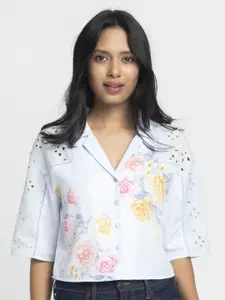 SHAYE Women Relaxed Floral Opaque Casual Shirt