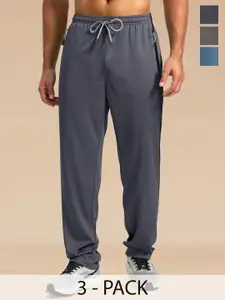 Moda Rapido Men Pack Of 3 Mid Rise Track Pants