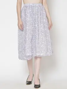 Moda Rapido Printed A-Line Midi Skirt