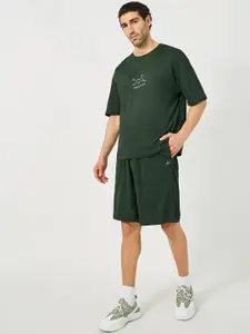 Styli Training Textured T-shirt and Shorts Set