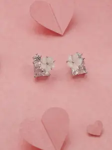 Gargi by P. N. Gadgil & Sons 925 Sterling Silver Artificial Stones Studded Studs