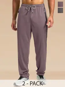 Moda Rapido Men Pack Of 2 Mid Rise Track Pants