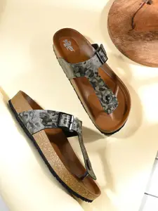 The Roadster Lifestyle Co Men Textured  Dual-Strap Comfort Sandals