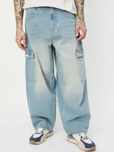 max Men Pure Cotton Mildly Distressed Light Fade Jeans