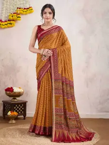 Rekha Maniyar Ethnic Motifs Zari Pure Cotton Dabu Saree