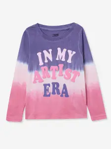 The Souled Store Girls Typography Printed Round Neck Cotton T-shirt