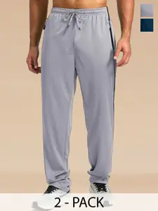 Moda Rapido Men Pack Of 2 Mid Rise Gym Track Pants