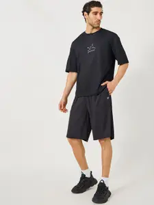 Styli Training Textured T-shirt and Shorts Set