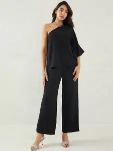 FEMMELLA Asymmetric One Shoulder Top With Trousers