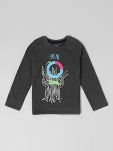 Babies R Us Girls Graphic Printed Round Neck Cotton T-shirt