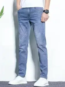 The Roadster Lifestyle Co. Men Pure Cotton Mid-Rise Light Fade Jeans