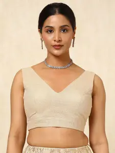 Soch Woven Design V Neck Saree Blouse