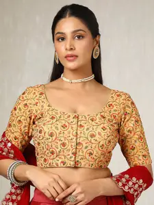 Soch Embroidered U Neck Saree Blouse With Sequins