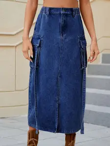 StyleCast Denim Divided Midi Skirt