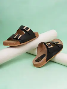 THE WHITE POLE Stylish Trending Ethnic Flat Floter Sandal For Womens And Girls