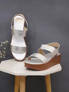 THE WHITE POLE Women Stylish Trending Platform Heels Sandal
