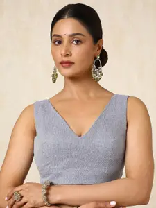 Soch Woven Design V Neck Saree Blouse