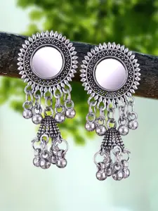 DIVASTRI Peacock Shaped Jhumkas Earrings