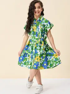 Stylo Bug Floral Print Shirt Dress