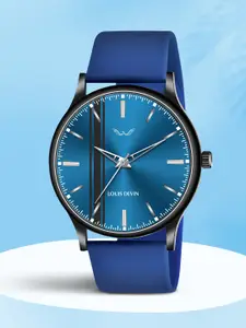 LOUIS DEVIN Men Brass Dial & Straps Analogue Watch LD-BK054-BLUE