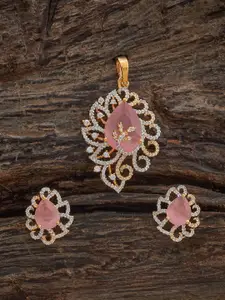 Kushal's Fashion Jewellery Embellished Bridal Rhodium-Plated Necklace