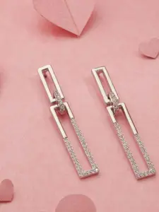 Gargi by P. N. Gadgil & Sons 925 Sterling Silver Square Shaped Drop Earrings