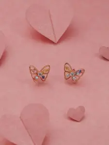 Gargi by P. N. Gadgil & Sons 925 Sterling Silver Artificial Stones Studded Studs