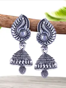 DIVASTRI Peacock Shaped Jhumkas Earrings