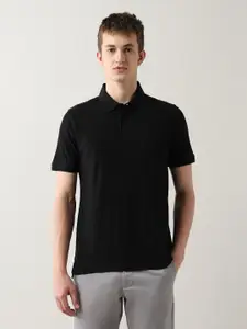Arrow Men Solid Polo Collar Cotton T-shirt
